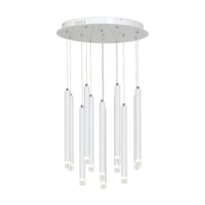 Lampa wisząca ALBA MILAGRO metal akryl biały ML228