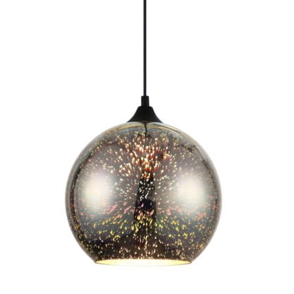 Lampa wisząca ANDROMEDA 3D Italux styl nowoczesny designerski metal szkło przydymione