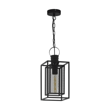 Lampa wisząca APETON EGLO styl industrialny stal czarny 43039