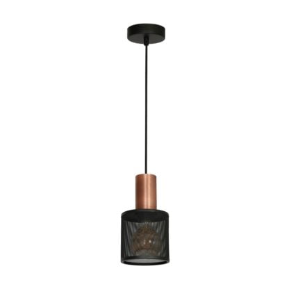 Lampa wisząca ARES MILAGRO metal miedziany czarny MLP3724