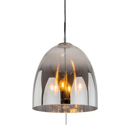 Lampa wisząca Alan ITALUX styl nowoczesny metal szkło chrom MD-OYD-10310B-SP4 SMOKEY