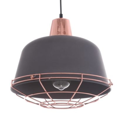 Lampa wisząca Annika Italux styl industrialny metal ciemnoszary miedziany MDM-3053/1 GR+COP