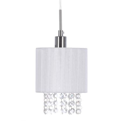 Lampa wisząca Astra WH Italux styl nowoczesny glamour kryształ metal kryształ tkanina