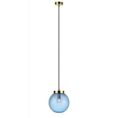 Lampa wisząca BALL MARSLOJD styl nowoczesny metal szkło niebieski złoty 106837