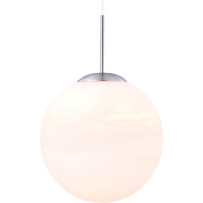 Lampa wisząca BALLA I Globo styl nowoczesny metal nikiel szkło mleczne