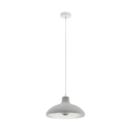 Lampa wisząca BARROWBY EGLO styl industrialny stal szary 49486