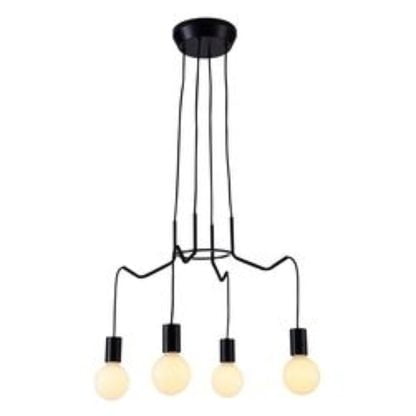 Lampa wisząca BASSO CANDELLUX 4X40 styl nowoczesny stal lakierowana czarny 34-71019