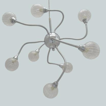 Lampa wisząca BELFAST Vitalux styl nowoczesny metal szkło chrom