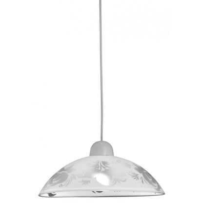 Lampa wisząca BERIS 30 CANDELLUX 1X60W E27 szkło plastik biały 31-49929