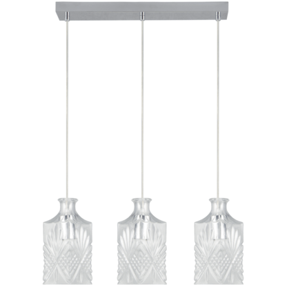 Lampa wisząca BIRA ELEM styl glamour / kryształ chrom przeźroczysty metal szkło 6743/3A 8C