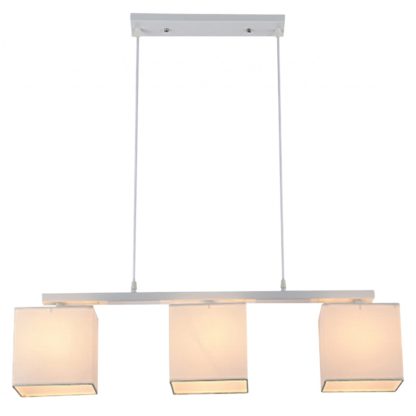 Lampa wisząca BOHO CANDELLUX 3X40W E27 metal biały beżowy 33-58362