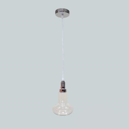 Lampa wisząca BRYGIDA Vitalux styl nowoczesny metal szkło chrom przeźroczysty
