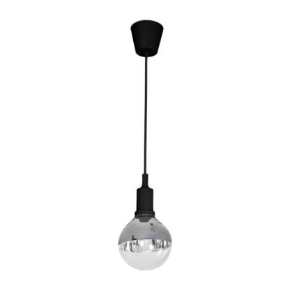 Lampa wisząca BUBBLE MILAGRO szkło metal czarny ML456