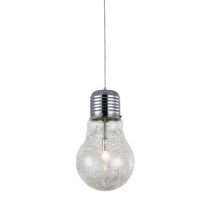 Lampa wisząca BULB ZUMALINE styl nowoczesny metal szkło przeźroczysty RLD93024-1A