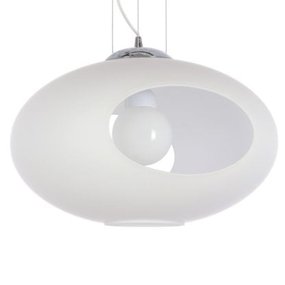 Lampa wisząca Breton Italux styl nowoczesny metal szkło biały 6810-WH