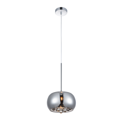 Lampa wisząca Burn 1 styl metal chrom szkło akryl srebrny AZ3082