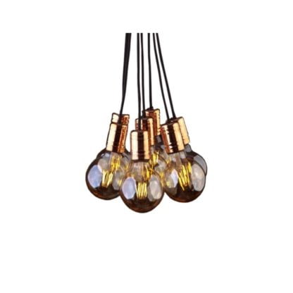 Lampa wisząca CABLE BLACK/COPPER VII Nowodvorski styl industrialny metal czarny miedziany 9746