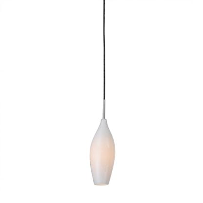 Lampa wisząca CHAMPAGNE ZUMALINE styl nowoczesny metal szkło mleczne biały MD2101-1W