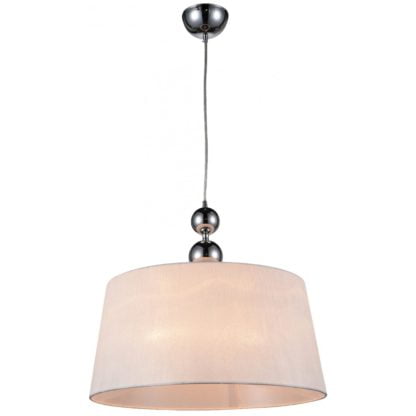 Lampa wisząca CLARA 45 1X60W E27 CHROM BIAŁY 31-21601