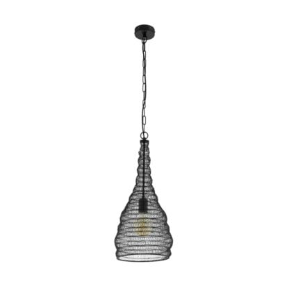 Lampa wisząca COLTEN EGLO styl retro / vintage rustykalny stal czarny 49127