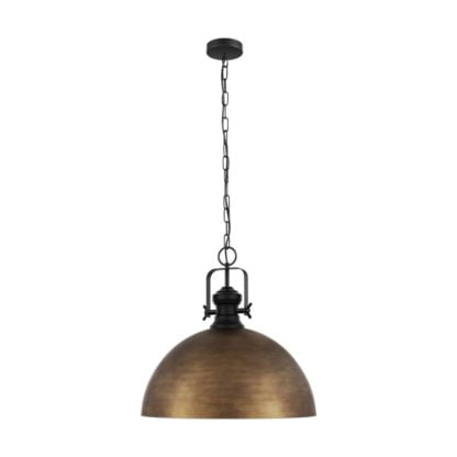 Lampa wisząca COMBWICH EGLO styl industrialny stal antyczny złoty 43214