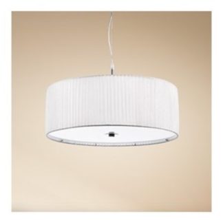 Lampa wisząca CONRAD Maxlight styl nowoczesny metal tkanina biały srebrny P0122