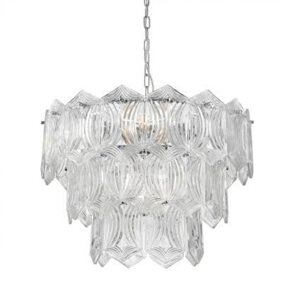 Lampa wisząca CORATO ZUMALINE styl glamour / kryształ szkło metal przeźroczysty chrom P0475-05A-F4AC