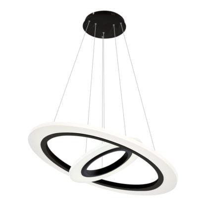 Lampa wisząca COSMO MILAGRO metal akryl czarny ML348