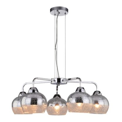 Lampa wisząca CROMINA CANDELLUX 5X60W E27 styl nowoczesny stal lakierowana styl nowoczesny chrom 35-56375