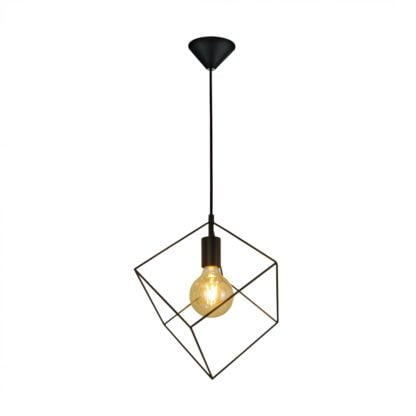 Lampa wisząca CUBE ZUMALINE styl industrialny metal czarny P17084-D20