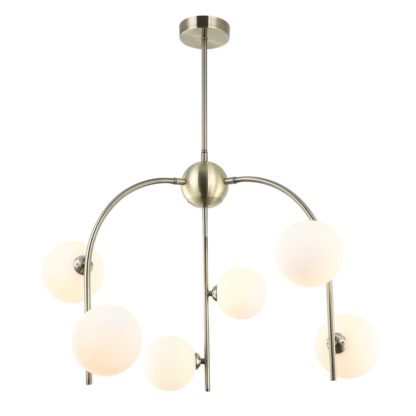 Lampa wisząca Celine ITALUX styl designerski stal szkło brązowy MDM-3800/6 AB+W