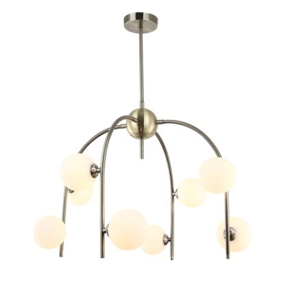 Lampa wisząca Celine ITALUX styl designerski stal szkło brązowy MDM-3800/8 AB+W