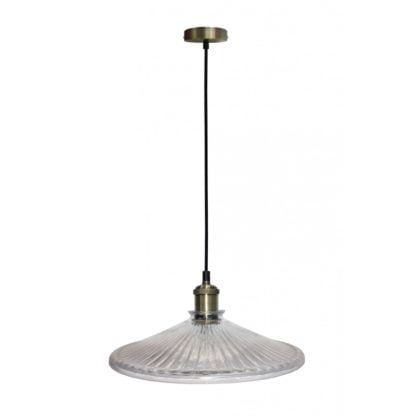 Lampa wisząca Chester M LEDEA styl art deco szkło przeźroczysty 50101272