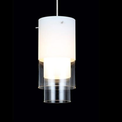 Lampa wisząca Christo Italux styl nowoczesny stal szkło chrom biały MDM2042-1