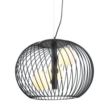 Lampa wisząca Clarisa ITALUX styl nowoczesny stal szkło czarny MDM-3843-3 BK