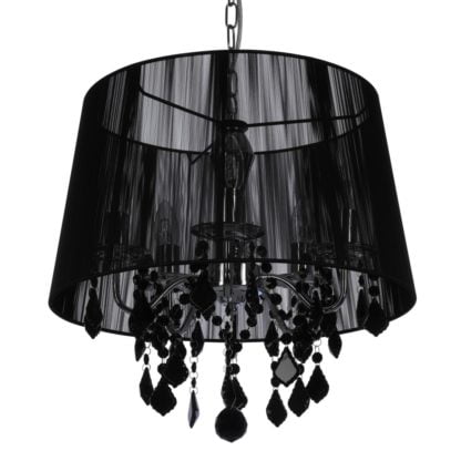 Lampa wisząca Cornelia Italux styl nowoczesny glamour kryształ metal kryształ tkanina