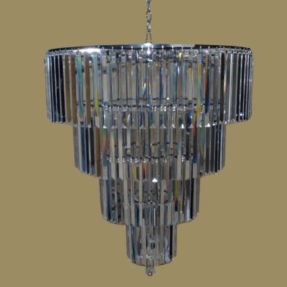 Lampa wisząca DAFNE Vitalux styl glamour kryształ kryształ metal chrom