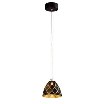 Lampa wisząca DORI 1L DECOLIGHT styl nowoczesny metal czarny MD17015-1-BG