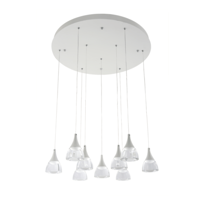 Lampa wisząca Dalmatia styl designerski aluminum akryl biały AZ3144