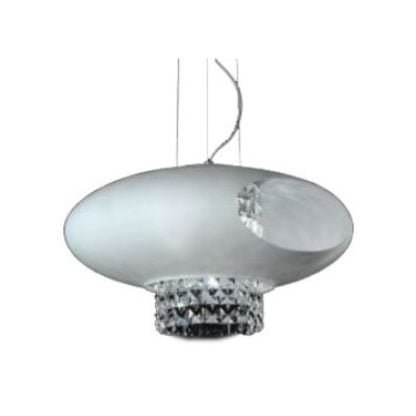 Lampa wisząca Dione Italux styl nowoczesny glamour kryształ stal szkło kryształ