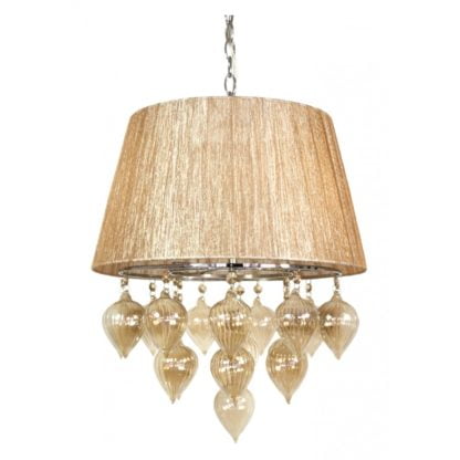 Lampa wisząca ELISSA CANDELLUX 3X40W E14 SZARO BEŻOWY 33-04567