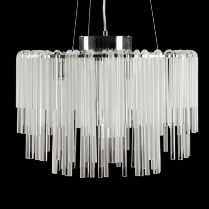 Lampa wisząca Eon Italux styl nowoczesny metal szkło chrom MA01934CA-010