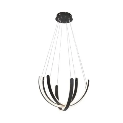 Lampa wisząca FIORE MILAGRO styl nowoczesny metal tworzywo sztuczne czarny ML5494