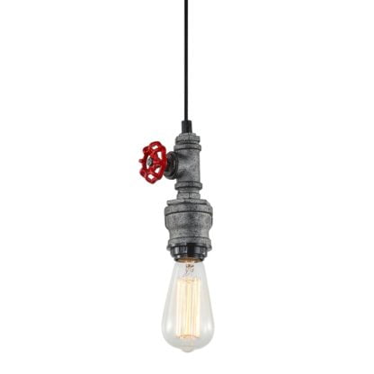 Lampa wisząca Fables Italux styl industrialny stal szary MDM-2841/1 GR+BK