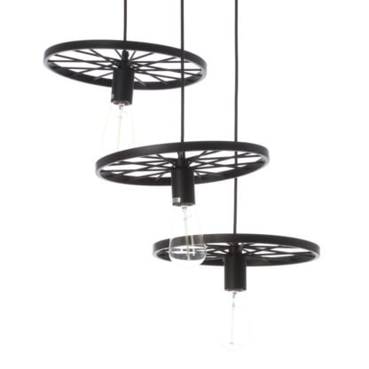 Lampa wisząca Federico Italux styl rustykalny metal czarny MDM-2708-3 BK