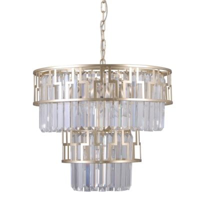 Lampa wisząca Filip ITALUX styl nowoczesny stal kryształ złoty PND-43493-7