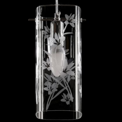 Lampa wisząca Floral Italux styl nowoczesny stal szkło chrom MDM1823/1