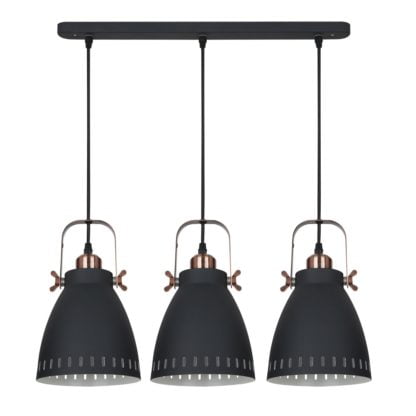 Lampa wisząca Franklin Italux styl industrialny skandynawski stal