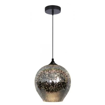 Lampa wisząca GALACTIC 2 CANDELLUX 1X60W E27 metal szkło grafitowy 31-51295