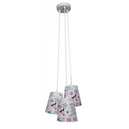 Lampa wisząca GIRL CANDELLUX 3X40W E27 metal pcv biały 33-62949